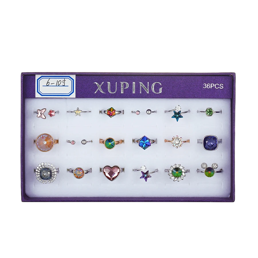 

R-111 xuping fashion gold plated multicolor rings varioue style rings wholesale for women, 18k gold color