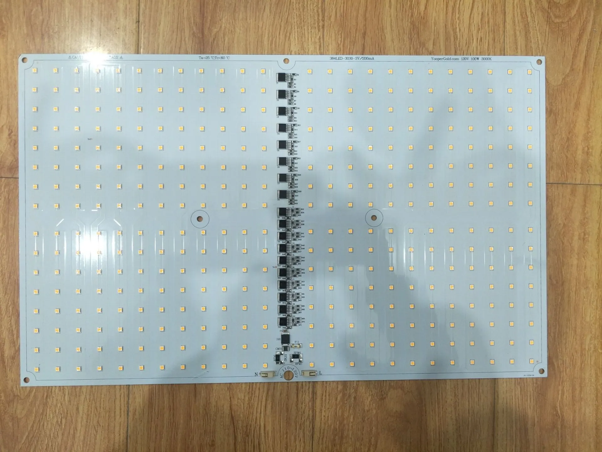 100W 120V 140lm/W AC LED  Board for grow lights with Samsung LM301B 3030 LED