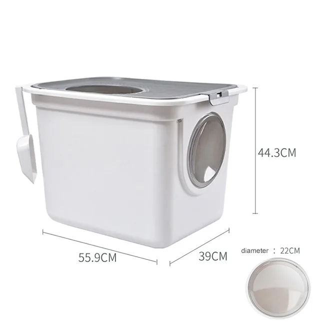 

Best Sell Self Cleaning Totally Enclosed Deodorant Cat Toilet Top Entry Automatic Cat Litter Box, Grey, blue, pink