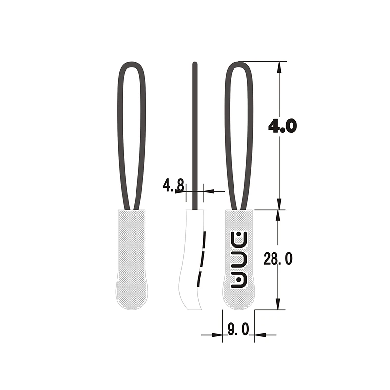 Custom Logo Size High Quality Silicone Plastic Zip Pull Puller Rainbow