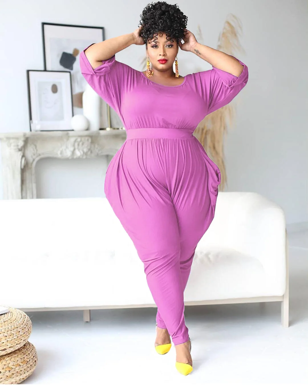 

PP024 Comfortable branded classical plus size 5xl jumpsuit long sleeve jumpsuit women fall loungwear jumpsuits for women