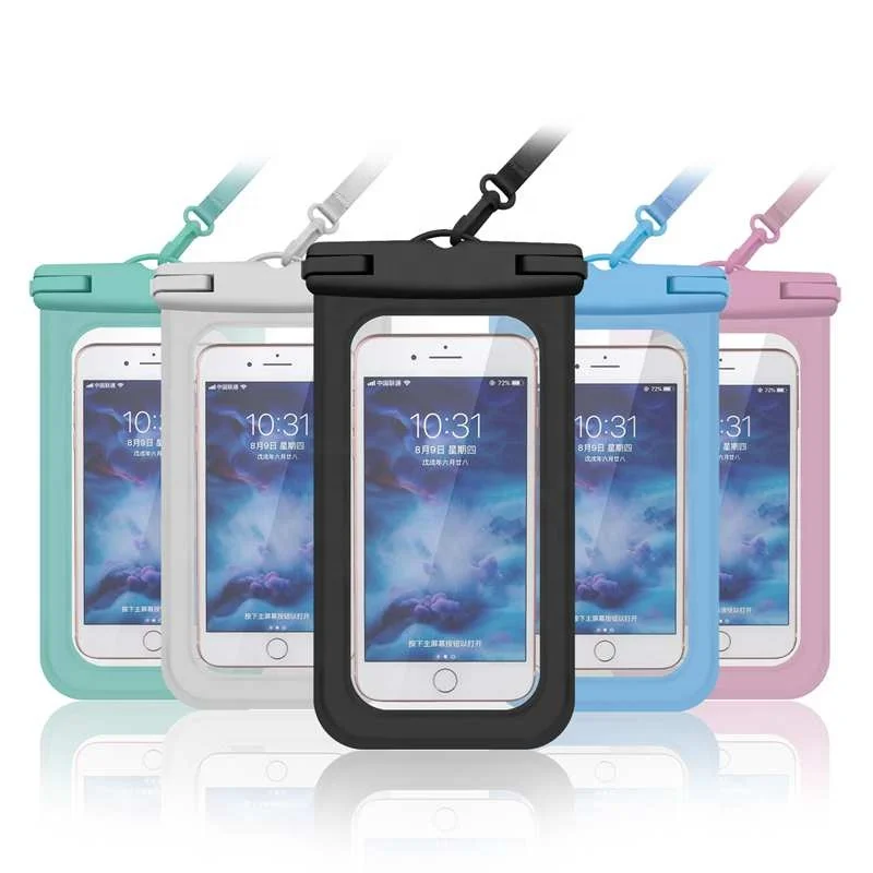 

New Design Universal Custom High Quality ABS Collet Bag Double Lock Convenient Safe Mobile Waterproof Phone Case, Black,pink,white,green,blue