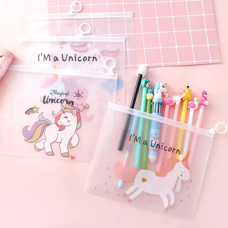 

Hot sale Unicorn Waterproof Transparent PVC Makeup Bag Clear PVC Wash Toiletry Cosmetic Bag