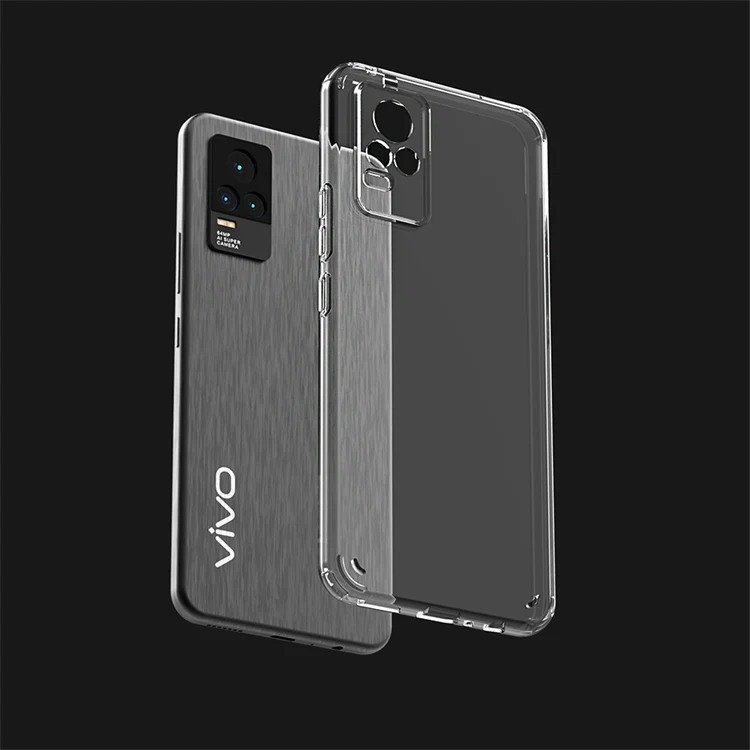 

Factory price For Vivo V21e 4g phone case, all-inclusive tpu acrylic transparent precise hole position mobile phone case