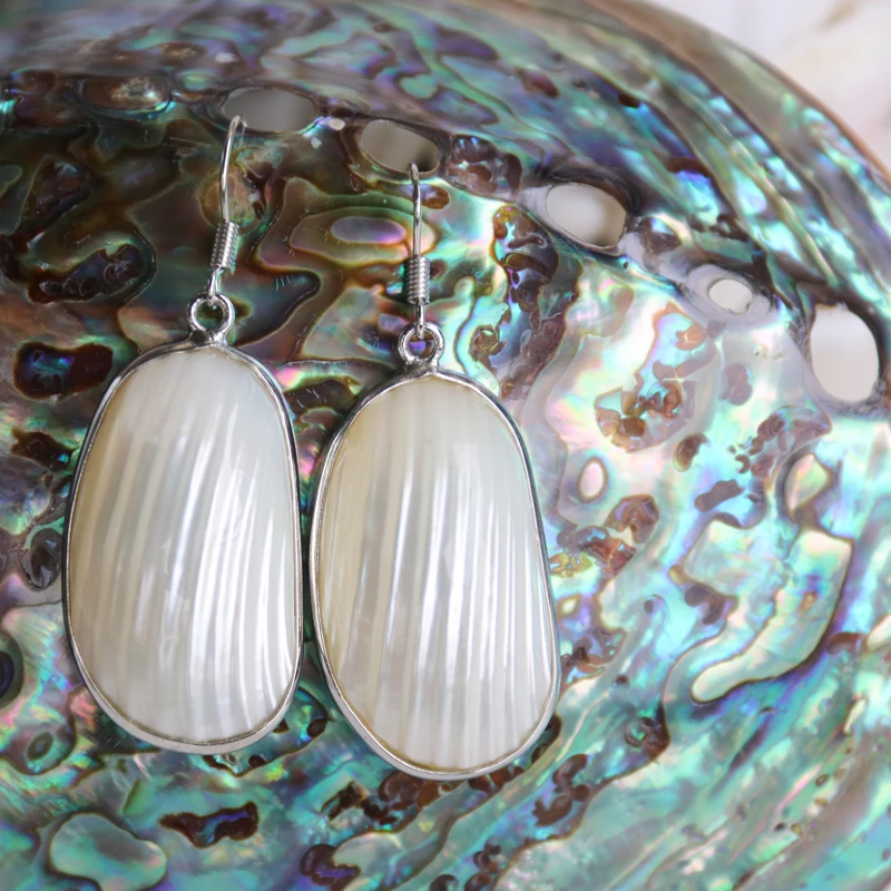 

Handmade Shell Earrings Beach Wedding Holidays Jewelry Natural Shell