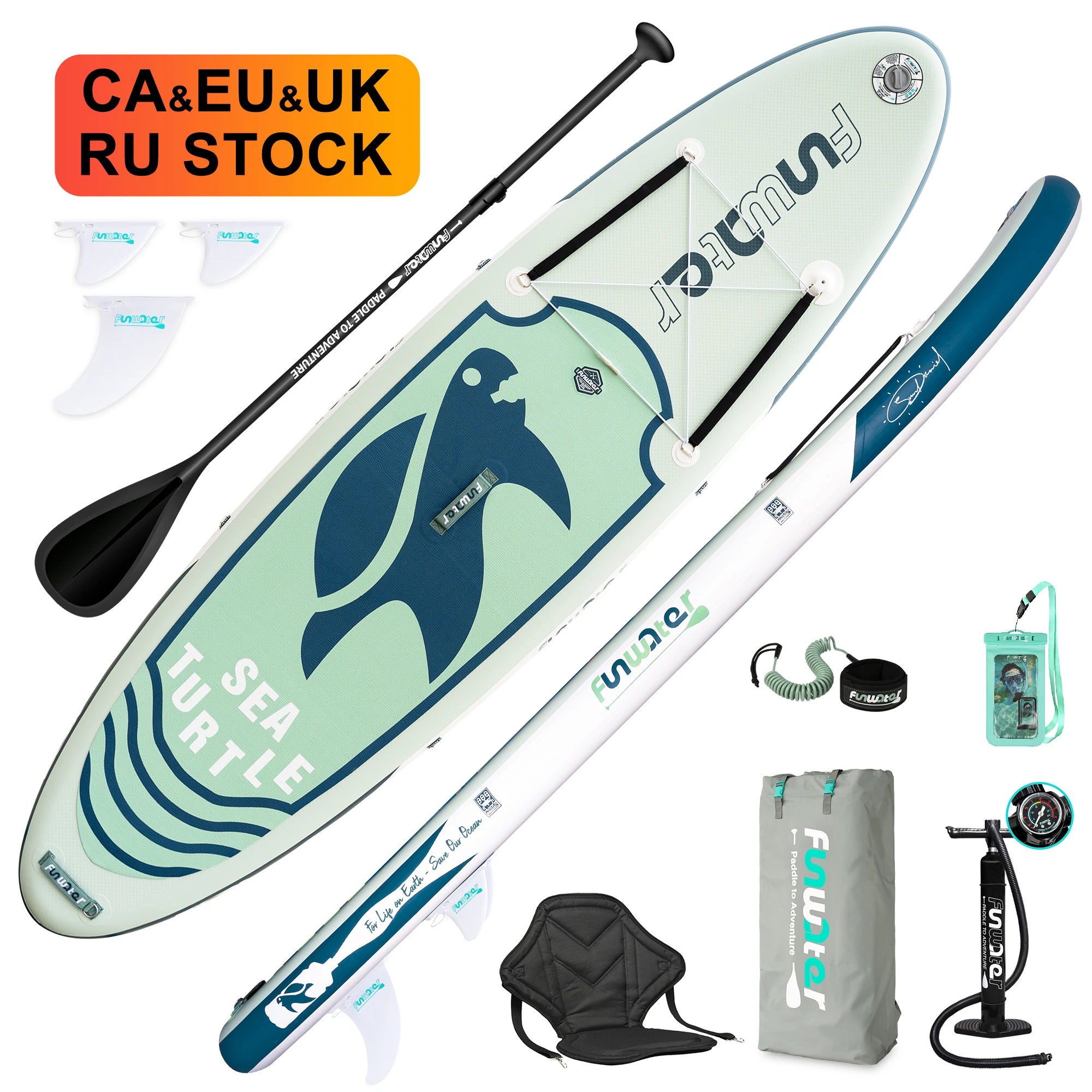 

FUNWATER Dropshipping OEM inflatable surfboard stand up paddleboard wholesale sup paddle board sub boards