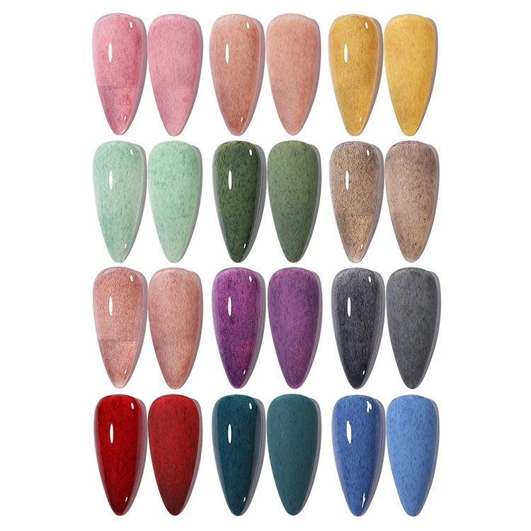 

OEM customized logo any color gel polish bright soft effect fur gel nail polish