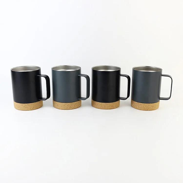 

Black Color Cork Bottom Ceramic Mug With Custom Logo Porcelain Ceramic Coffee Mugs, Customized