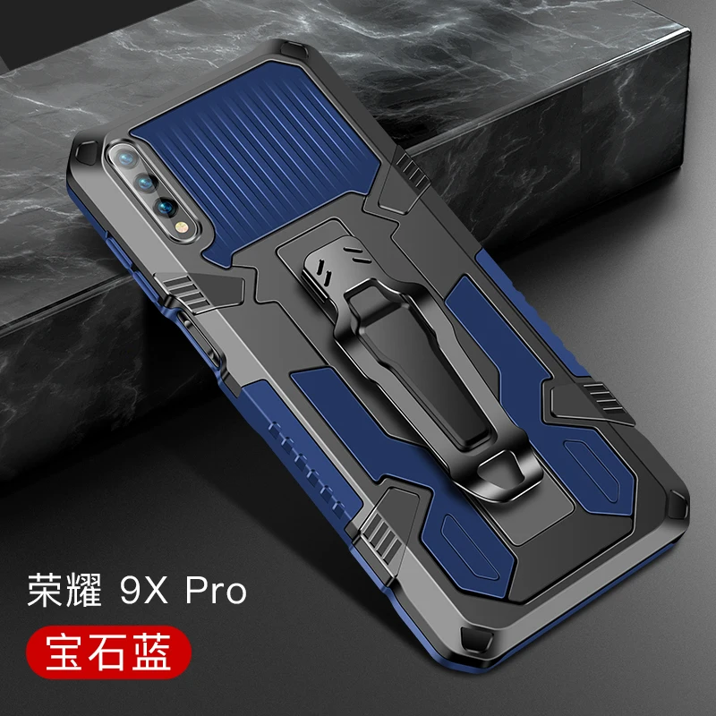 

Design Hybrid PC+TPU Shockproof Ring Stand phone Case For Honor 9X Pro Luxury Armor Mobile Phone Cover For Huawei P40 Lite