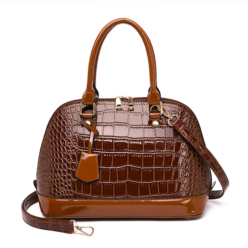 

Fashion Office Lady PU Leather Handbag Crocodile Cow Leather Tote Bag Handbags