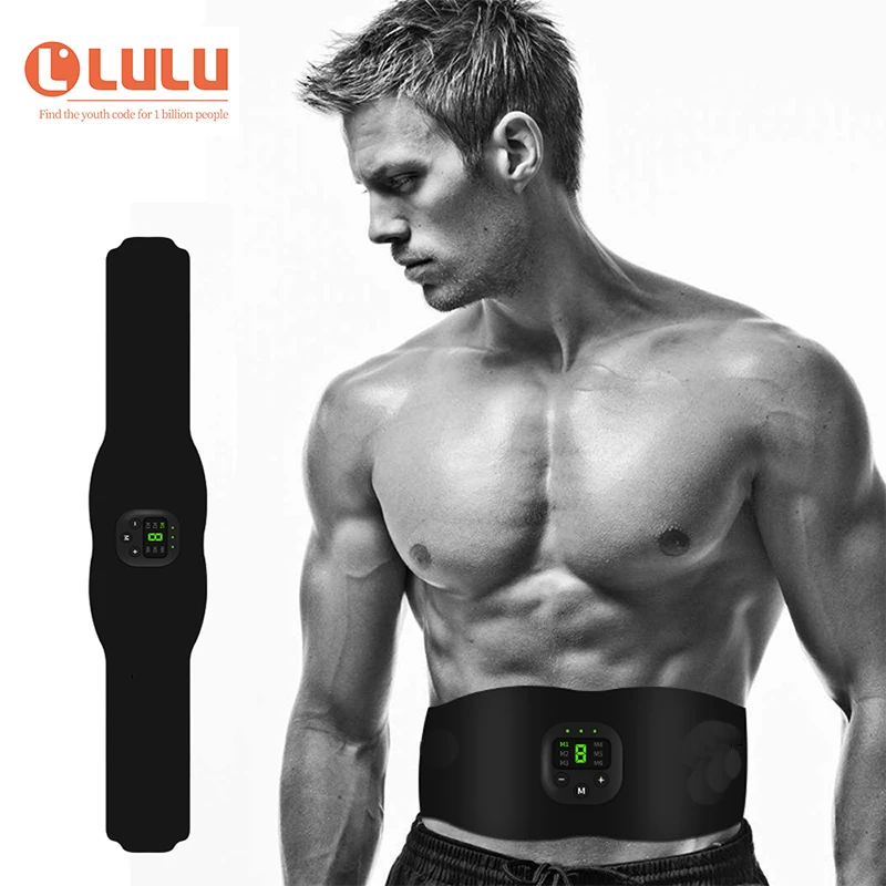 

USB rechargeable smart EMS abdominal muscle stimulation Slimming Belt