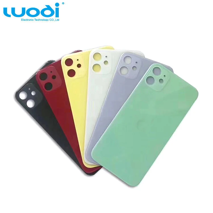 

Wholesale Factory price selling mobile phone Back glass housing for iphone 11 Back Glass only Big hole US version EU version, Black ,white,gold,red