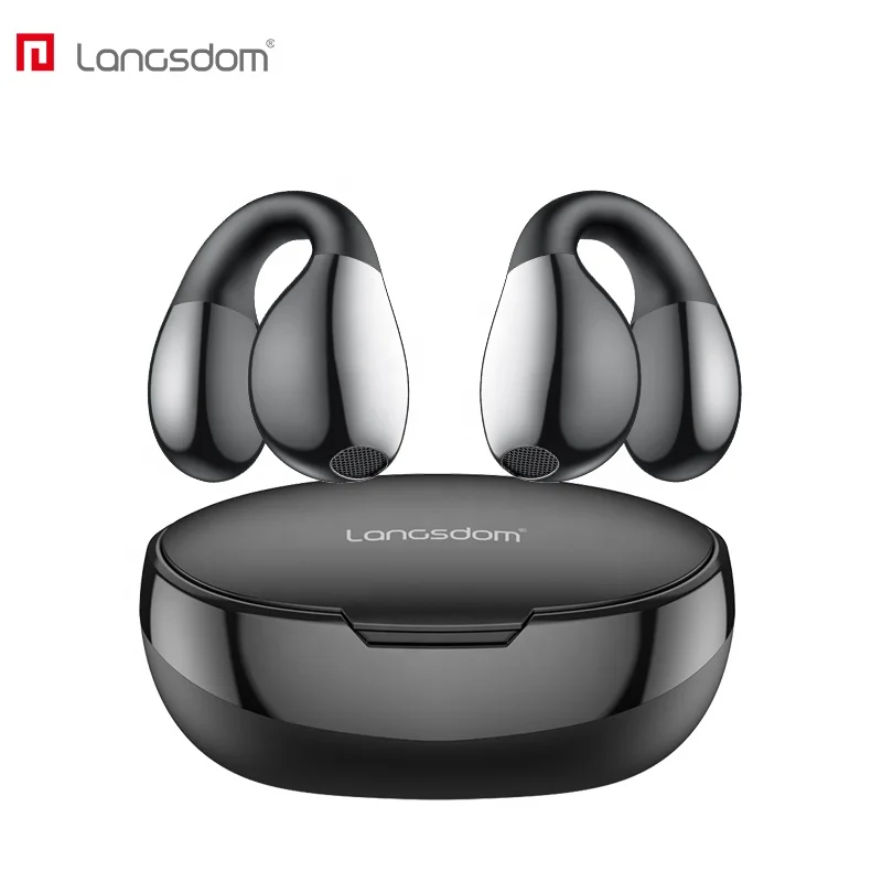 Open Ear Bone Conduction Headphones Bluetooth 5.3 Mini Bone Conduction Earbud Wireless Clip-on Earphones Bluetooth Earphones