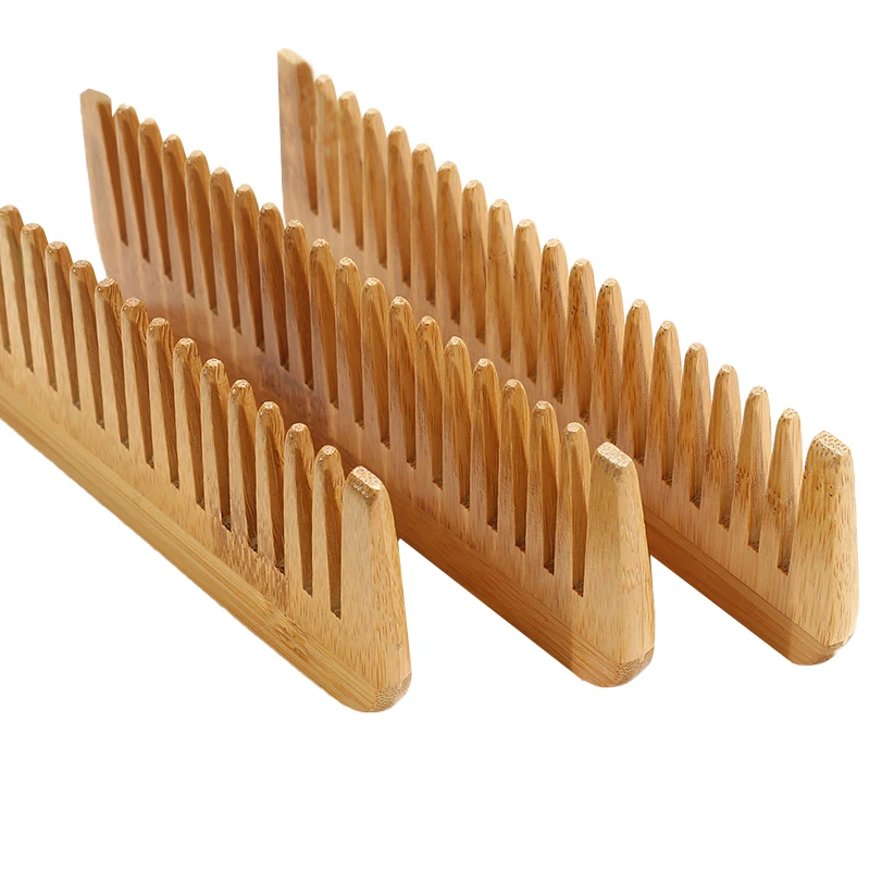 

short bamboo comb without paiting bamboo haircomb with wide tooth comb hairbrush