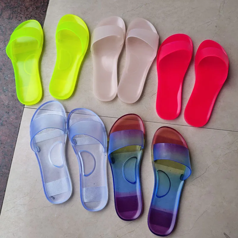 

wholesale summer colorful women casual shoes ladies PVC slides slippers women sandals, Customized color