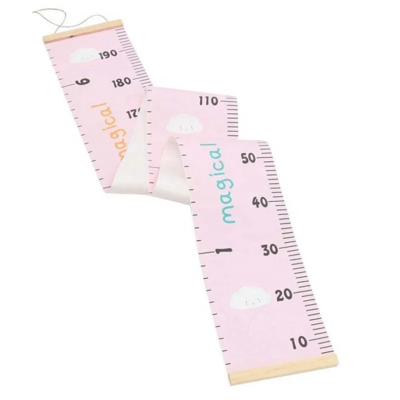 

Fashion Kids Hanging Growth Chart Wall Sticker For Baby Learning Height Measurement, Colorful