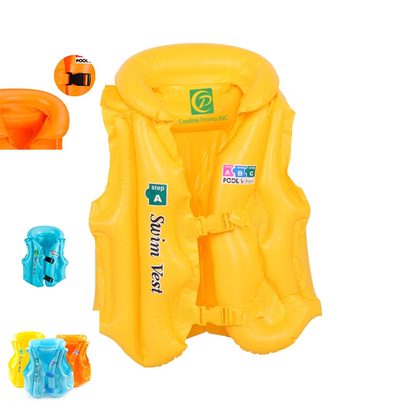 

Wholesale Customize Size Inflatable PVC life Jacket Safety Float Vest Buoyancy Swim Jacket, Orange, blue, yellow,