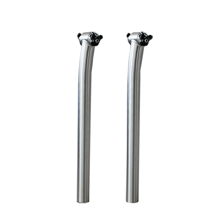 

factory price 27.2mm/31.6mm offset titanium Seatpost for road bike or mountain bike, Silver
