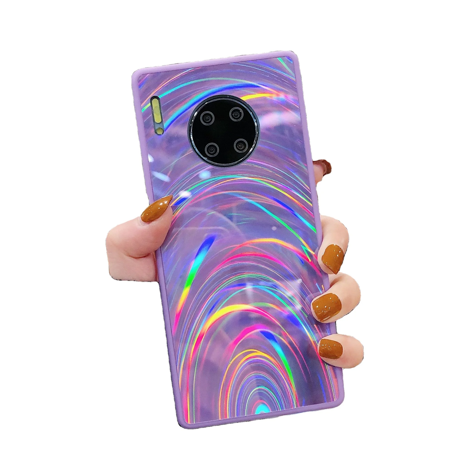 

Rainbow laser in a variety of bright colors fit phone case for huawei Honour 10 lite y9 y7 2019 p 40 30 pro, 7 colors