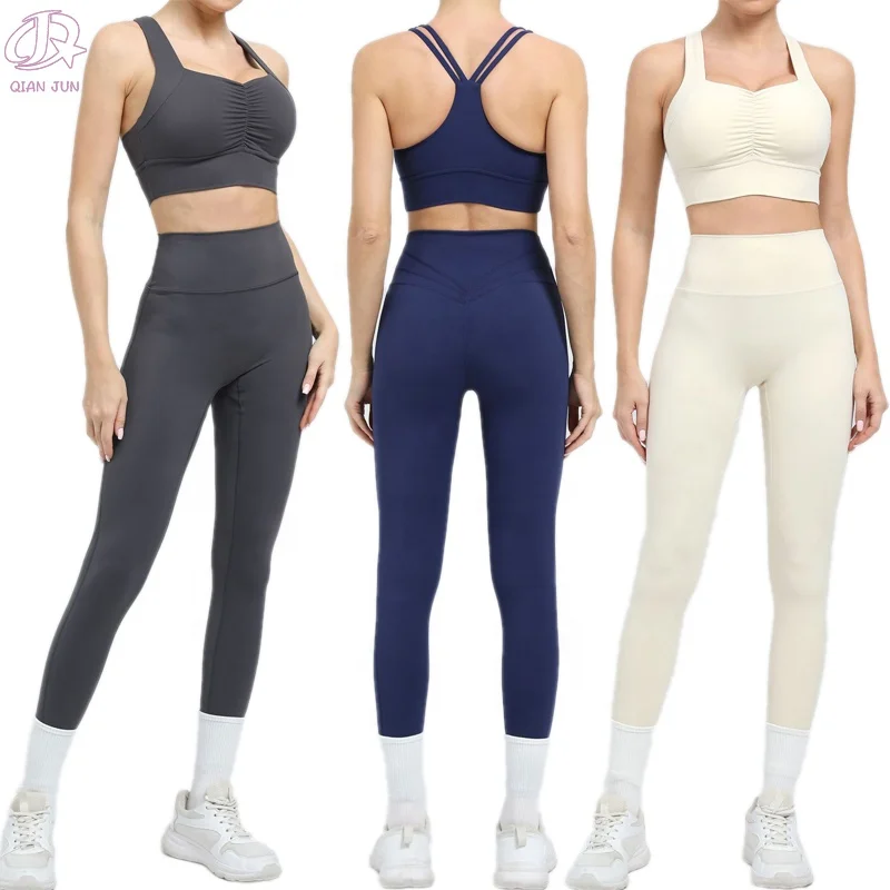 Wholesale Gym Sets for Women Solid Color Sportswear Quick Drying Workout Women's Clothing