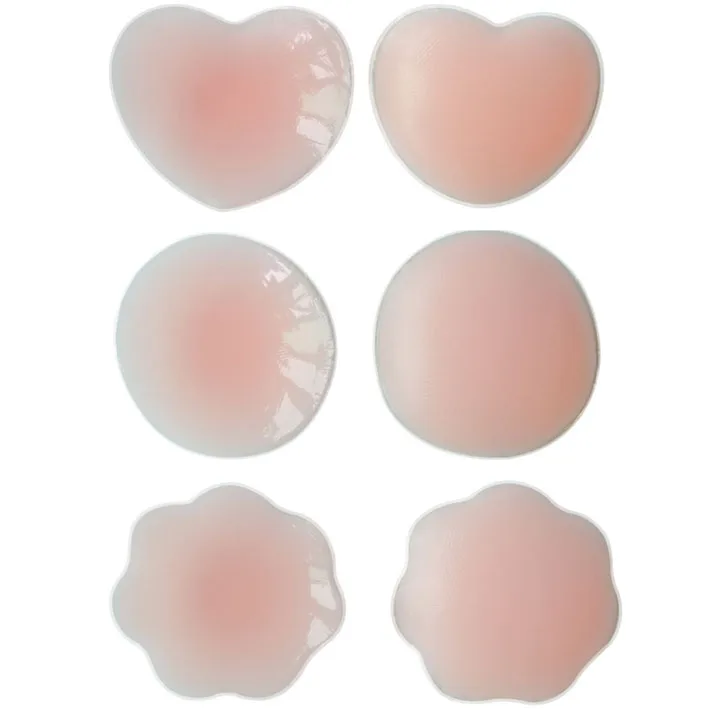 

Newest sexy reusable adhesive invisible silicone breast pasties nipple covers women silicon bra nipple cover