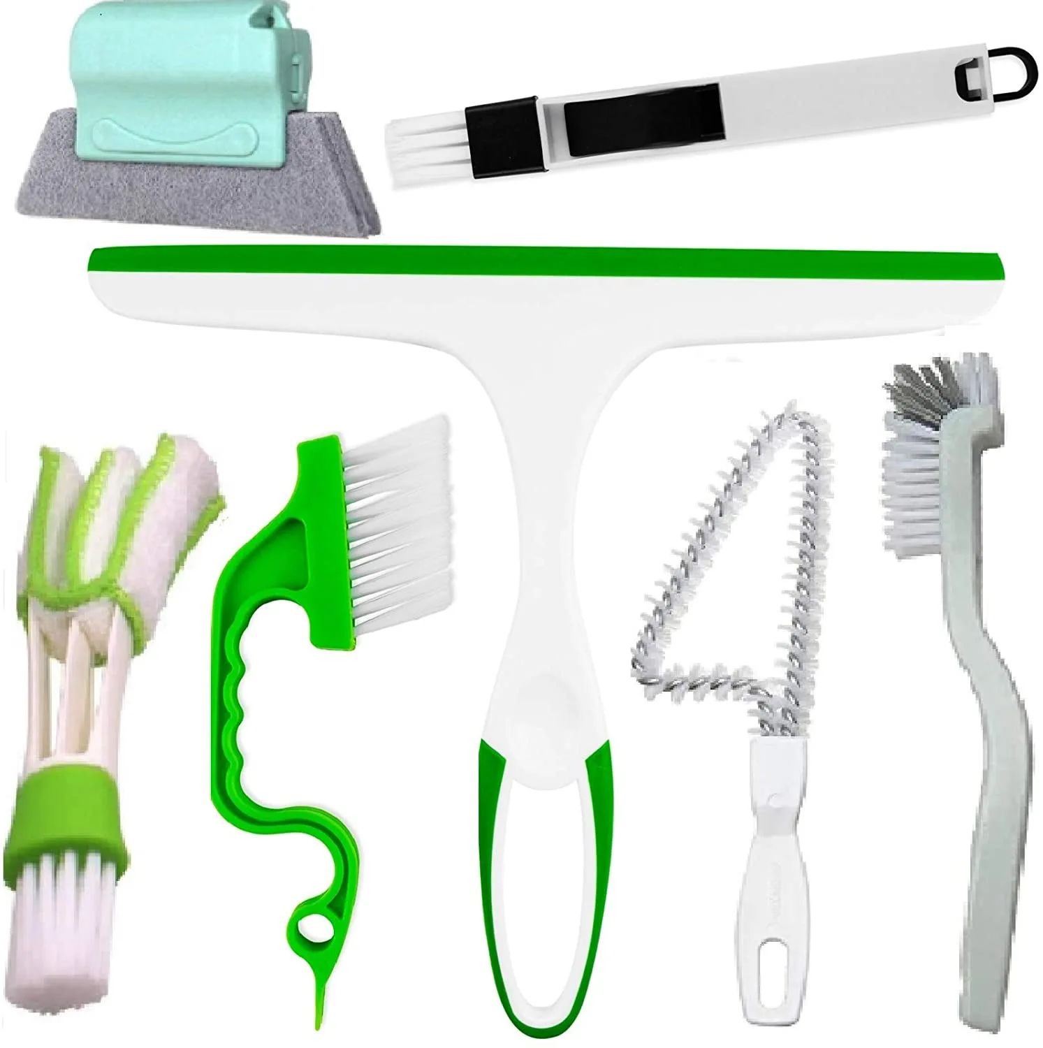 

DD033 Handheld Doors Windows Groove Brushes Slide Corner Cleaner Car Shower Door Brush Glass Cleaning Set, As pic