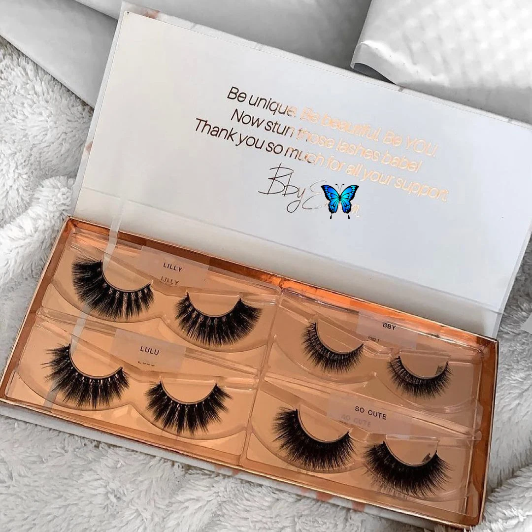

Private Label Eyelashes And Custom Boxes Wholesale Siberian Full Strip Mink Cruelty Free Custom Label Mink 3D Eyelash, Natural black