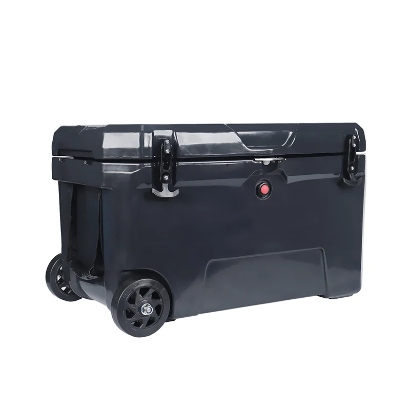 

50QT outdoor fishing camping ice cooler box Rotomolded coolers with wheels Insulated Hard Cooler, Customized