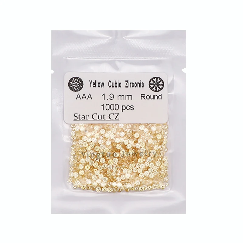 

Yellow Color 1mm-3mm For Jewelry Cubic Zirconia Gem Stones