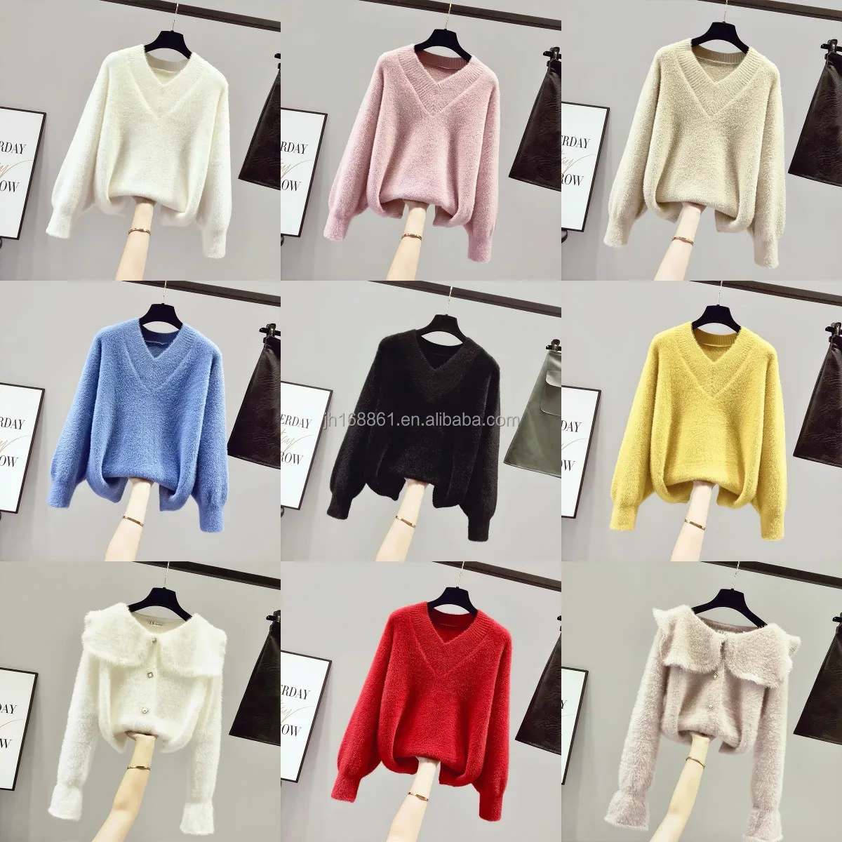 

Wholesale fashion soft lanterns woven jacquard lanterns sweaters loose lady Christmas pullover lady sweaters, Customized color