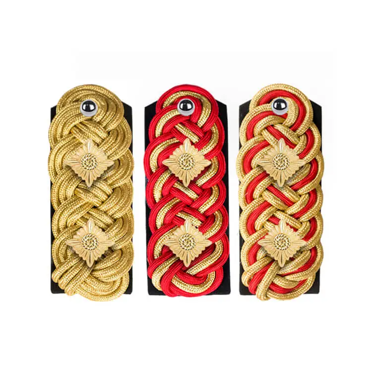高档定制德国手工印度丝绸aiguillettes金色肩章肩章