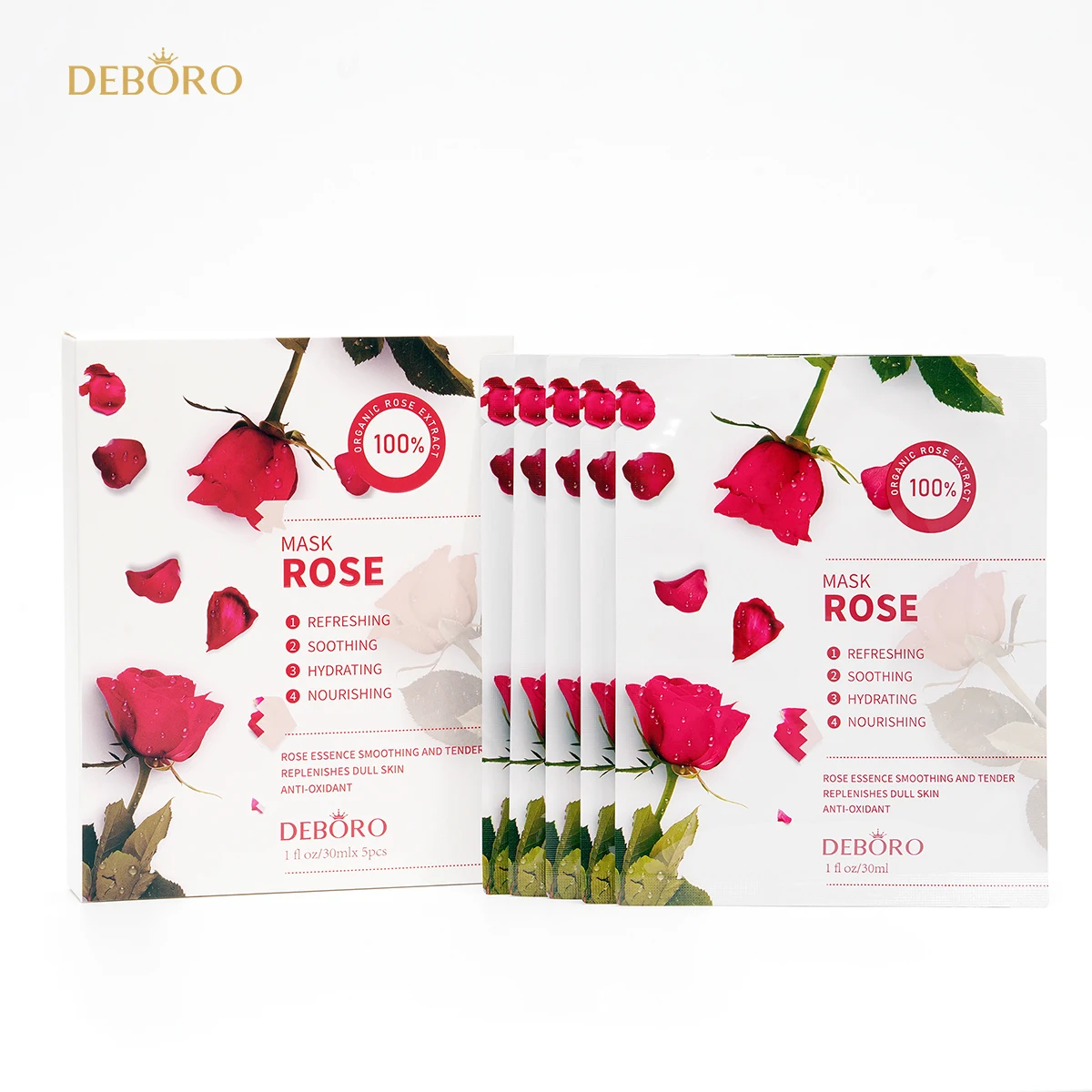 

Rose Facial Mask Beauty Rose Gold Essence Mask Hydrating moisturizing brightening Rose Quartz Facial mask