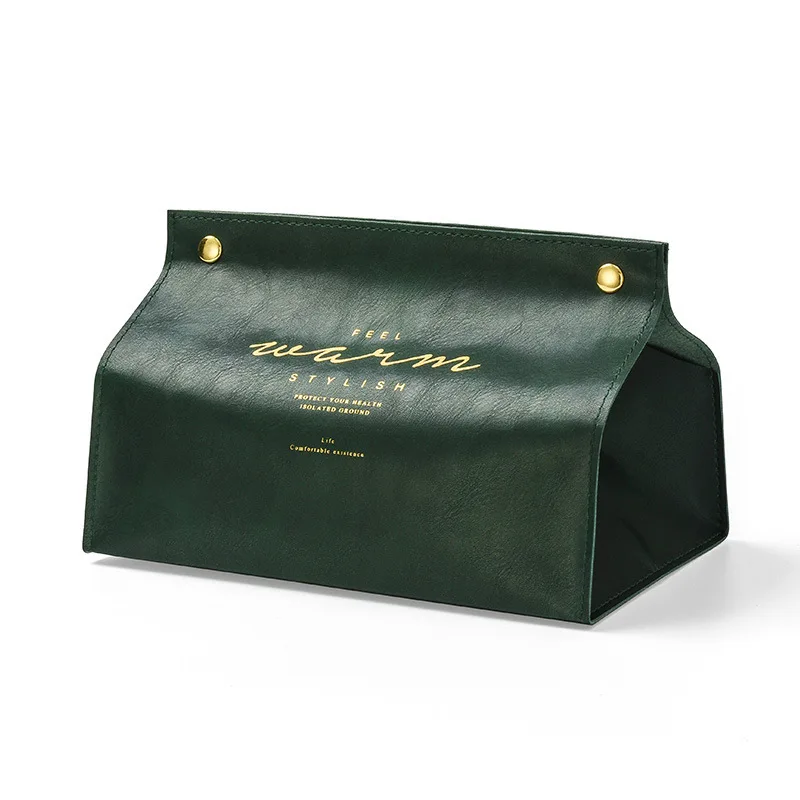 

Car Tissue Box Towel Sets Tissue Case Box Container Pu Leather Napkin Papers Dispenser Holder Box Case Table Decoration, Red green black gray