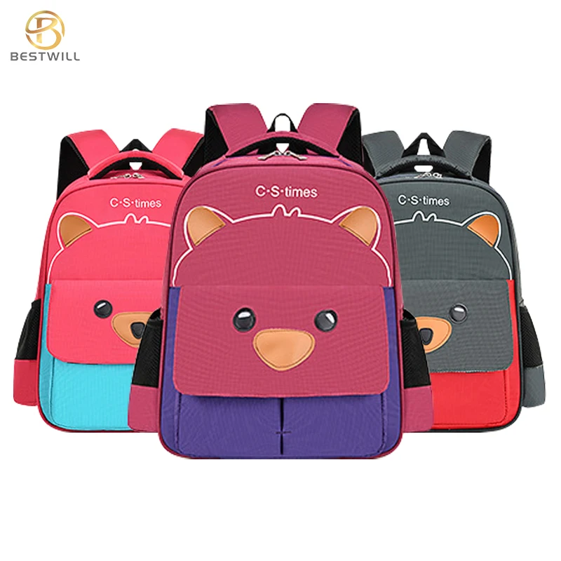 

BESTWILL Customize Lightweight Girl School Backpack Bag For Kids, Yellow, dark grey, wine red, yellowish, purple, rose red