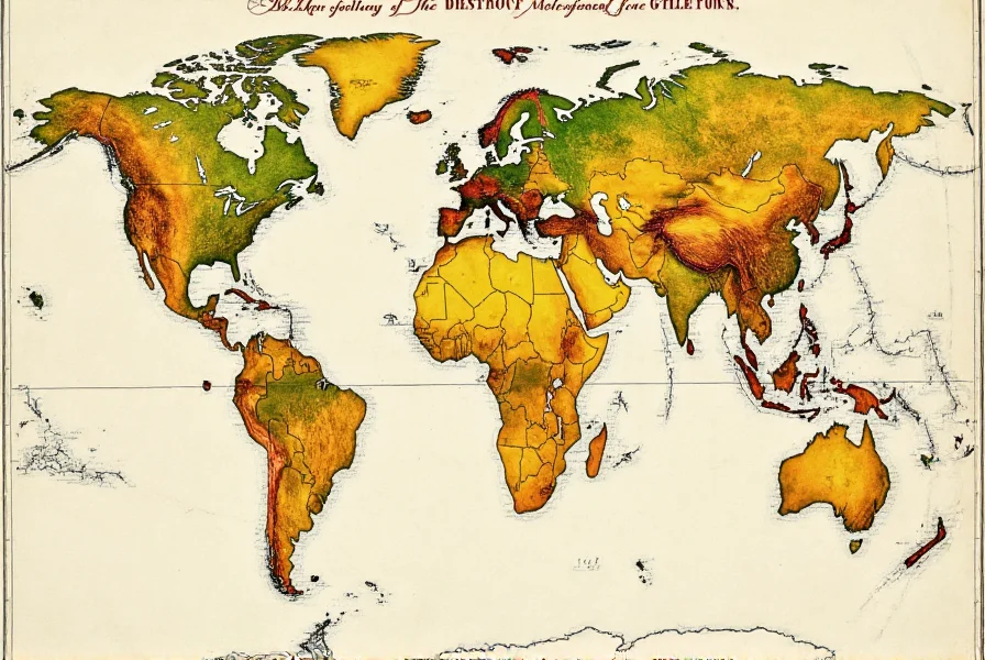Historical map showing the global spread of chili peppers from the Americas