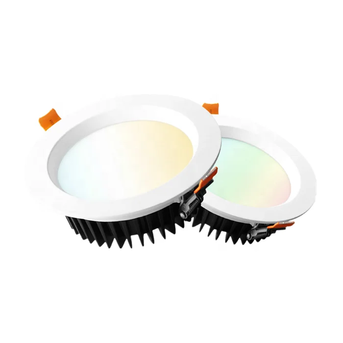 Miboxer 6W RGB CCT LED Recessed Ceiling Downlight 4 Inch AC100-240V Color Changing and Tunable White