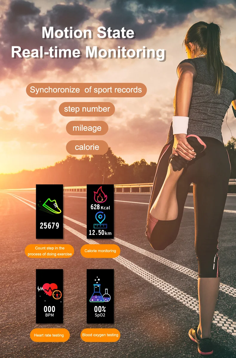 T90 Waterproof BT Headset Earbud Smart Bracelet Sports Watch App Remote Photograph Hand Band - ANKUX.COM
