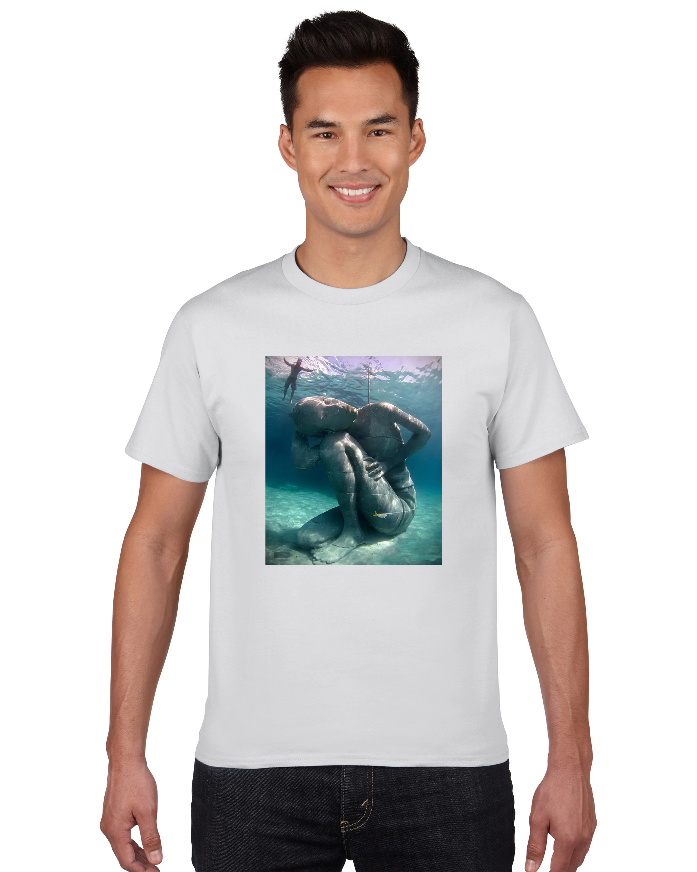 

Free shipping 100% American cotton custom print white t shirts digital print