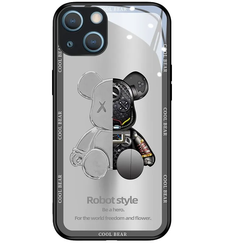 

New Year 2022 Trending Products Fashion Anti-fall Mobile Phone Cover for iPhone XR 13 12 Pro Bearbrick Printing Cute Phone Case