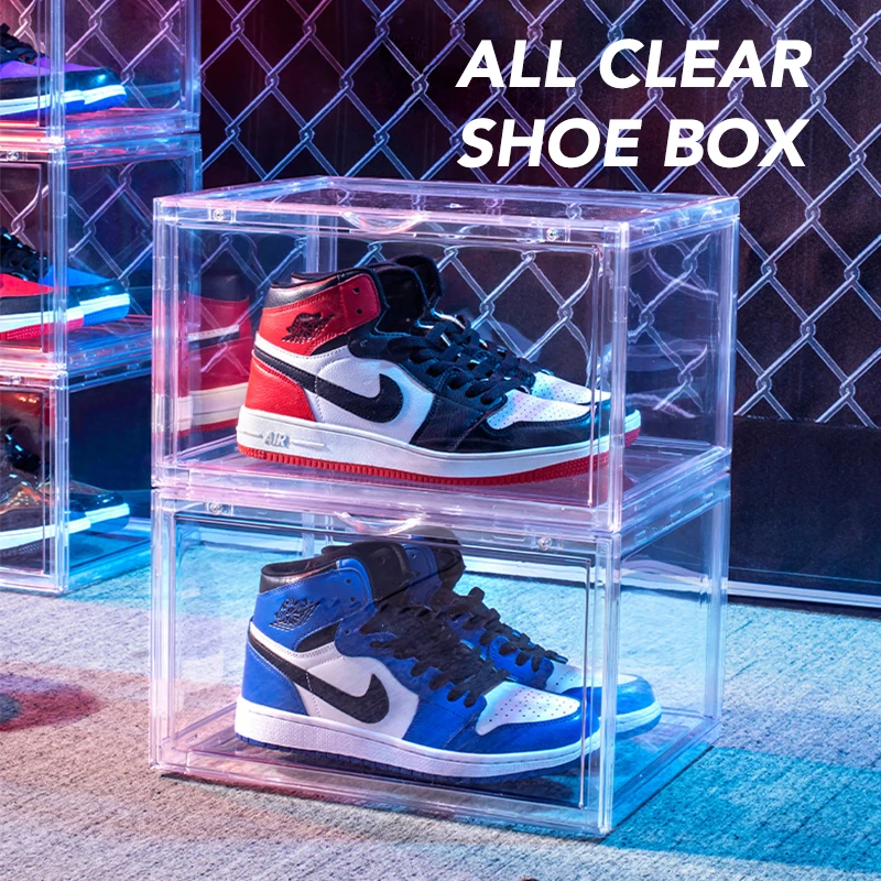 

Acrylic shoe box Transparent Shoe Box Plastic Storage Sneakers Clear Stackable Organizer Storage Shoe Box Plastic