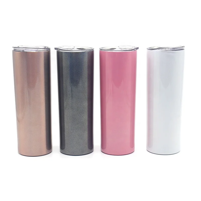 

Factory Wholesale Sublimation Printable 20oz Glitter Tumbler with Straw