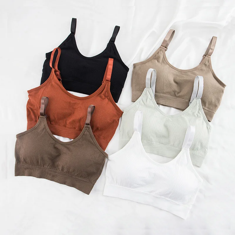 

Women's No Closure Bralette Top Comfortable Thin Padded Full Coverage Wireless Bra, 6 colors