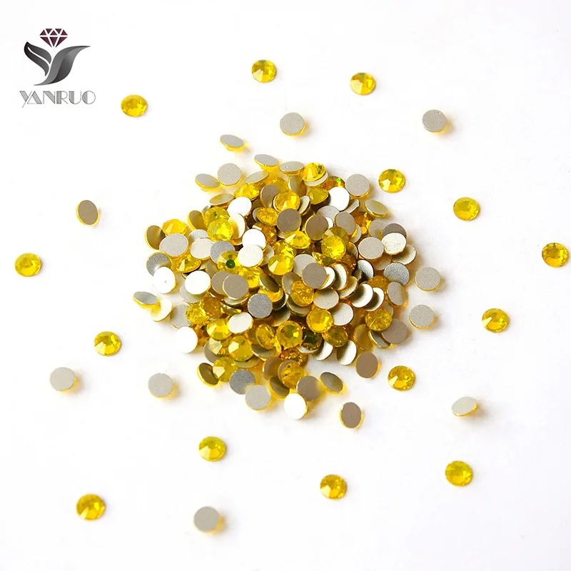 

Hot Selling Wholesale Different Sizes Citrine Color Flat Back Wholesale Rhinestone For Fabric ,Dresses, 249 citrine