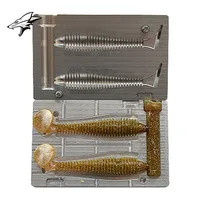 

Artifical Steel Iron Aluminum Worms Fishing Lure Soft Mold For Soft Lure