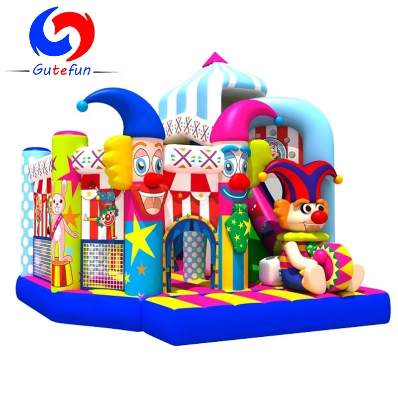 

GUTEFUN top sale cheap price commercial party events clown inflatable bouncy castle for kids