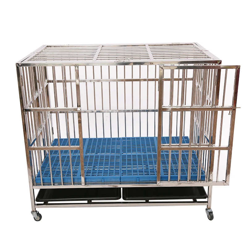 

China factory price stainless steel metal foldable pet cages carriers & houses, Stainless steel primary color