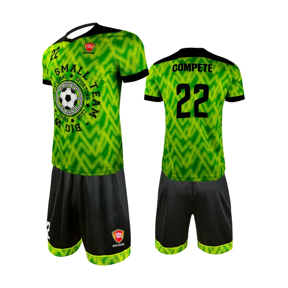 

HOSTARON Football Team Set Jersey Wholesale Uniform Sublimation Soccer Wear Printing Football Jersey Custom Soccer Je