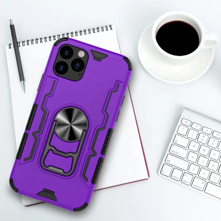 

2020 New Listing Functional 360 Rotating Kickstand Strong Adsorption Back Cover Case for iPhone 11, Multi colors