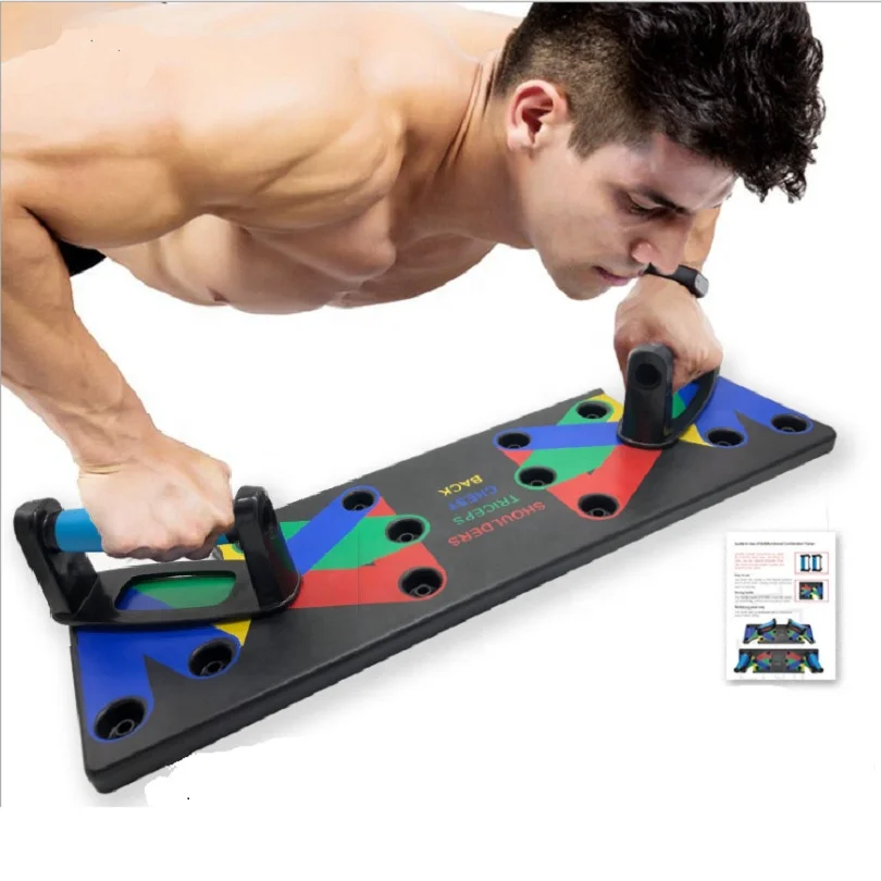 

Push-up Board Chest Muscle Training Bracket 9 in 1 Multi-function fitness workout Push Up Board Push Up Stand, Blue