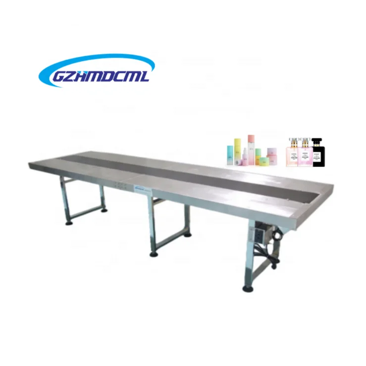 

GZHMD chain plate work table conveyor with pack out shelves